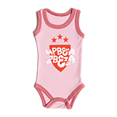 Sleeveless onesie for babies Red Star - pink