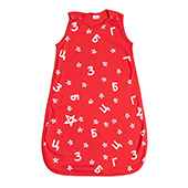 Red Star sleeping bag for babies - red