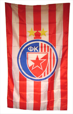 Big Red Star Crvena Zvezda Foodball Club Flag - approx 140 x 90cm