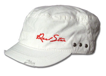 Girls Red Star cap - white